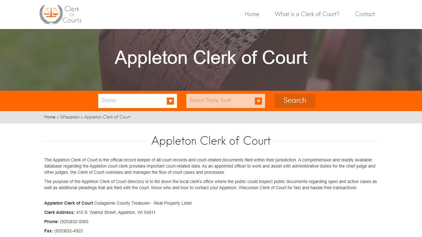 Appleton Clerk of Court